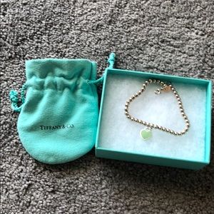 Tiffany’s turquoise heart charm bracelet